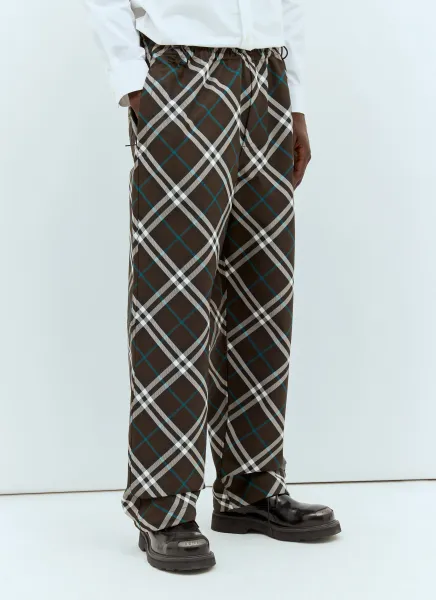 Check Twill Pants