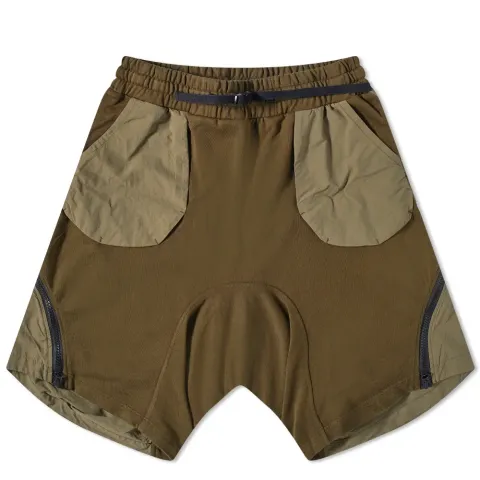 Mixed Fabric Shorts