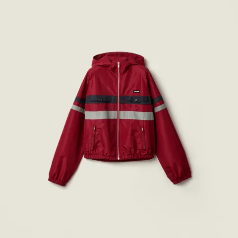 Technical fabric blouson jacket