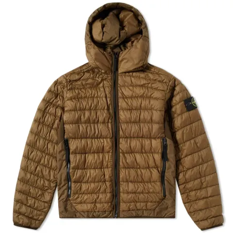 Garment Dyed Micro Yarn Down Hooded Jacket
