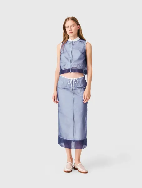 Cotton and removable organza skirt