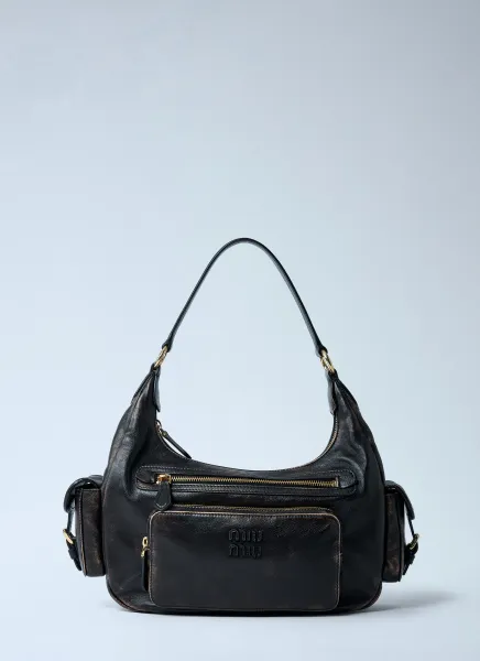 Pocket Leather Shoulder Bag