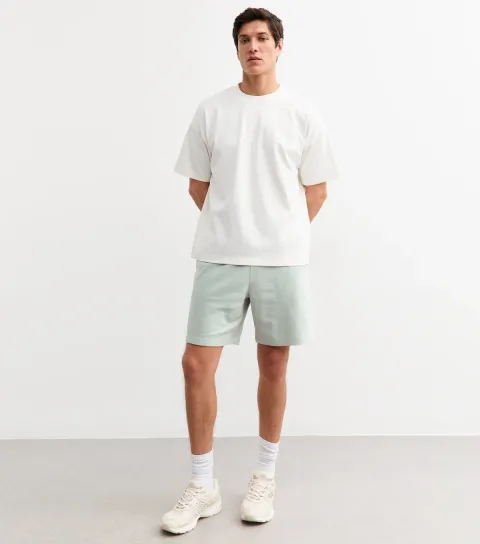 Men's Mint Green Relaxed Jersey Shorts