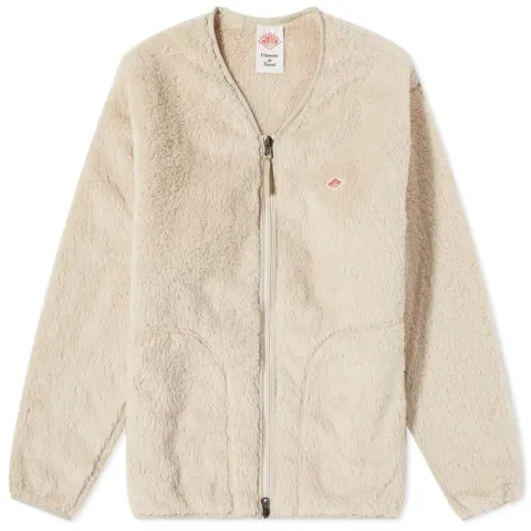 High Pile Fleece V Neck Jacket