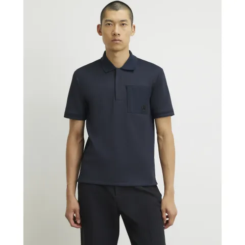 River Island Slim Fit Nylon Pocket Polo Shirt