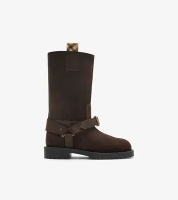 Leather Soft Saddle Low Boots​ in Peat brown