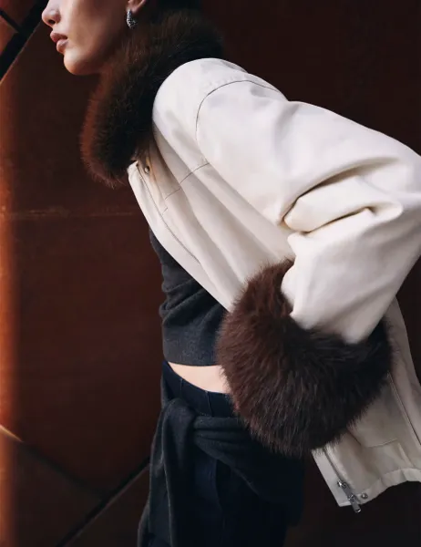Marks & Spencer Pure Cotton Waisted Faux Fur Trim Parka