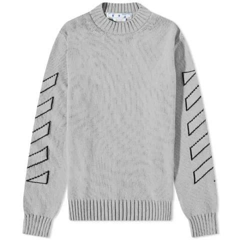 Diagonal Outline Crew Knit
