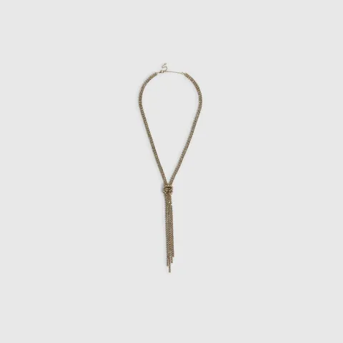 River Island Beaded Chain Knotted Necklace