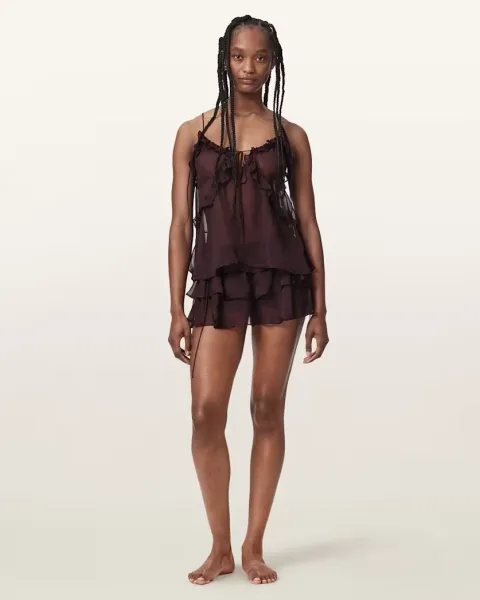 Nyx Silk Smocked Shorts
