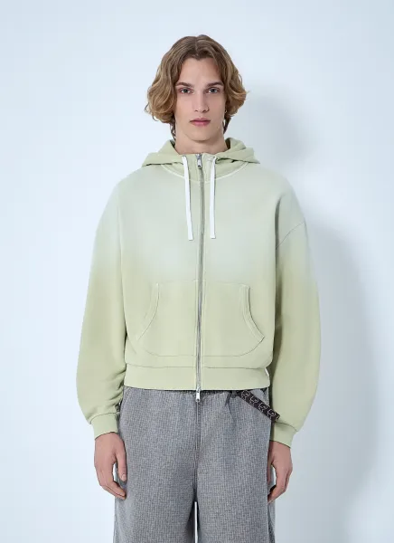 Padded Elbow Zip-Up Hoodie