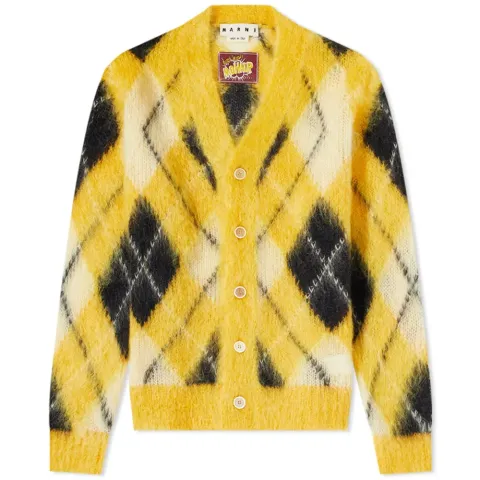 Argyle Mohair Cardigan