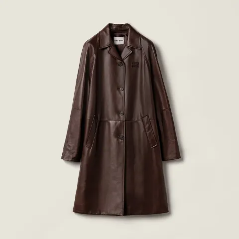 Nappa leather coat