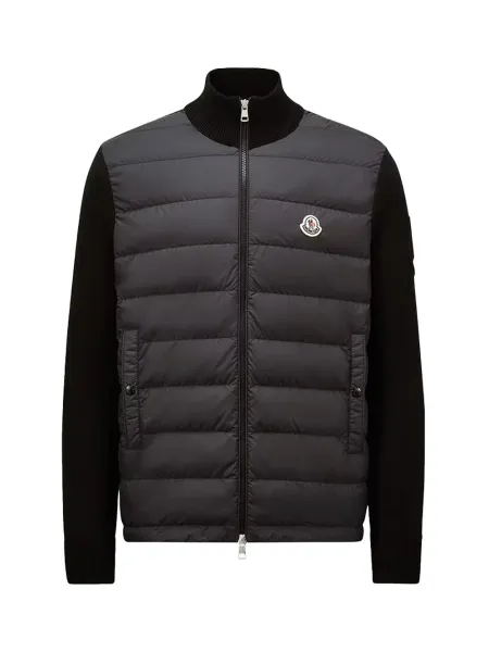 Men Padded Cardigan Black