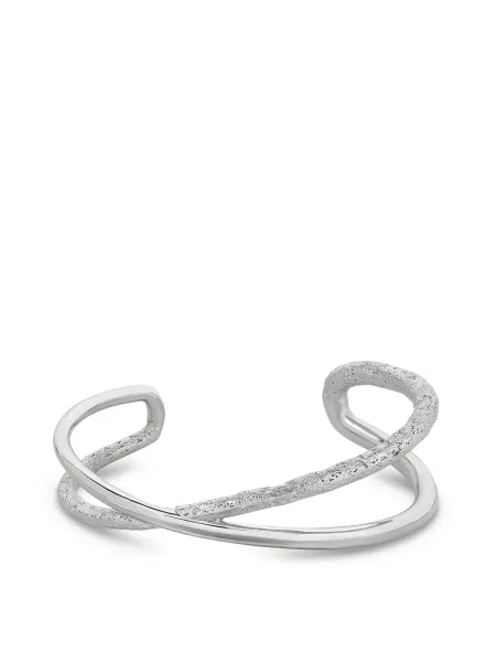 TUTTI Silver-Plated Interlocked Open Bangle