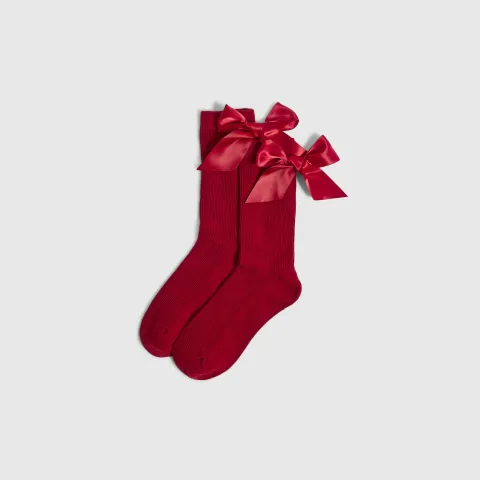 River Island Ribbed Bow Socks