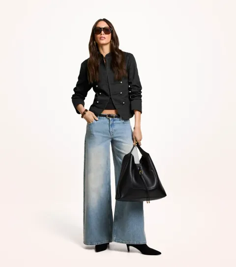 Women's Black Cotton Drummer Style Jacket