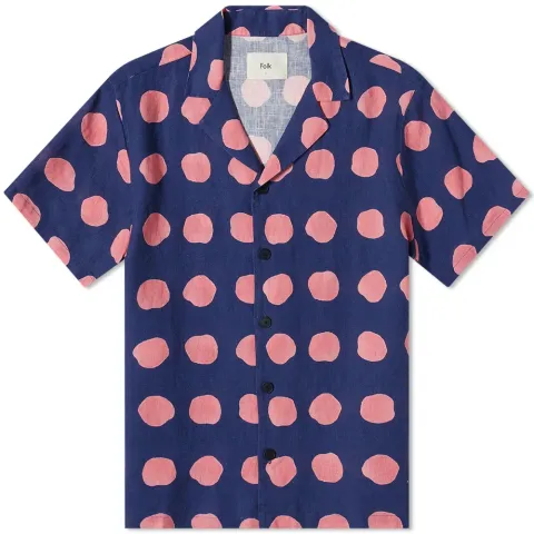 Soft Collar Dot Vacation Shirt
