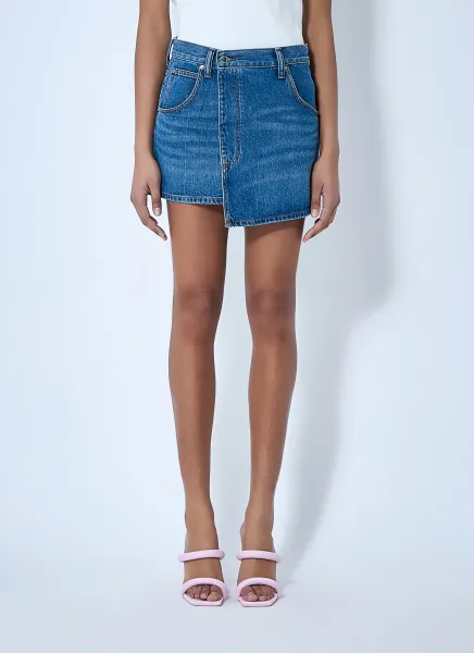 Deconstructed Wrap Mini Skirt