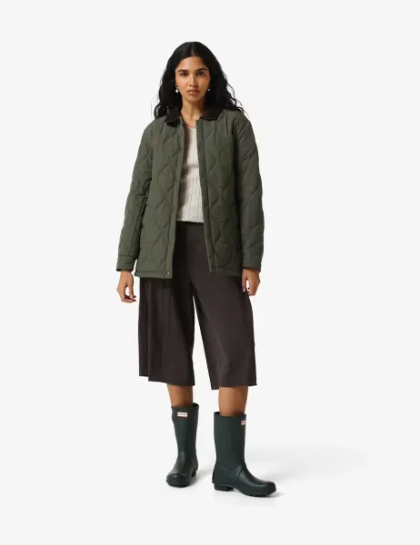 Hunter Long Sleeve Quilted Shacket Green