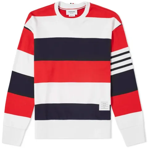 Engineered Rugby Stripe Crew Sweat