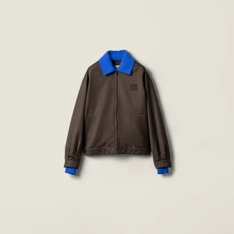 Cover fabric blouson jacket