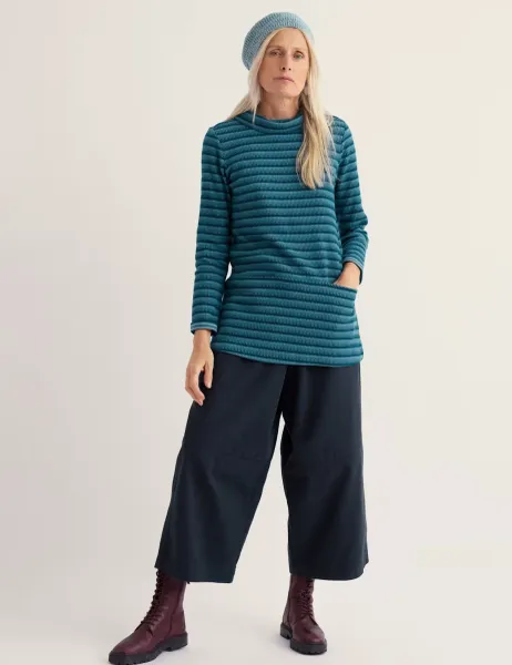 Seasalt Cornwall Printed High Neck Long Sleeve Relaxed Fit Tunic
