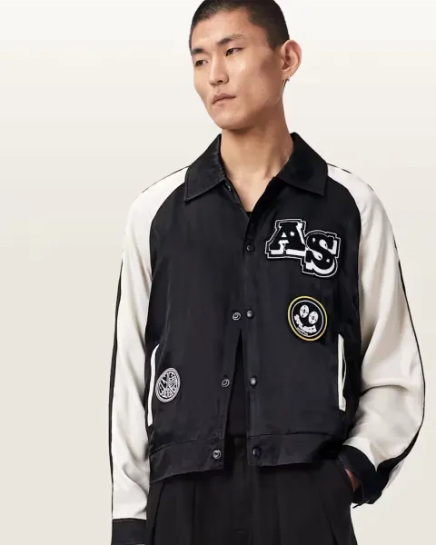 Orville Relaxed Fit Varsity Patch Jacket