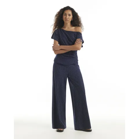 River Island Pinstripe Wide Leg Trousers