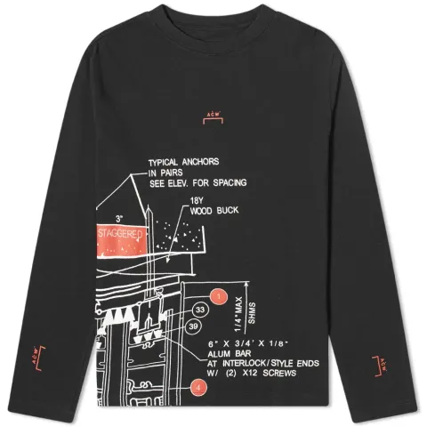 A-COLD-WALL* Long Sleeve Blueprint Tee