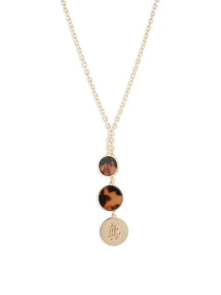 Logo Tortoiseshell Pendant Necklace