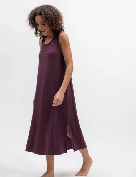 Cyberjammies Modal Rich Long Nightdress Plum