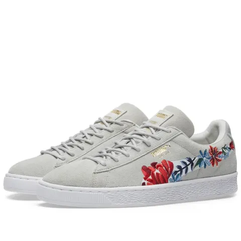 Embroidered Suede Classic W