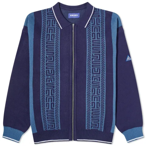 Links Long Sleeve Zip Through Polo
