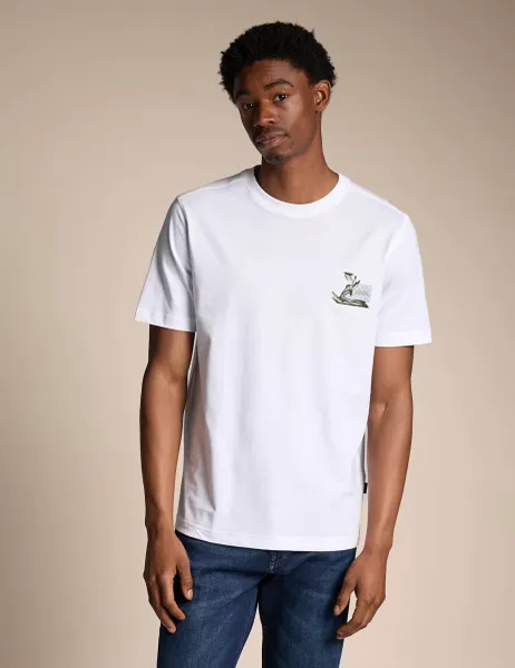 Boss Pure Cotton Crew Neck T-Shirt White
