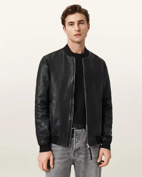 Morten Leather Bomber Jacket
