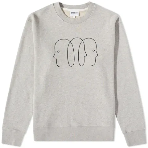 x Geoff McFetridge Faces Crew Sweat