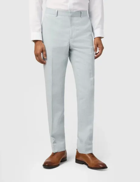 Ted Baker Slim Fit Linen Rich Suit Trousers Light Blue