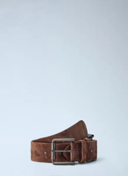 Max Mara Suede Finish Leather Belt