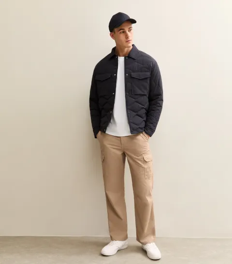 Men's Tan Relaxed Cargo Trousers