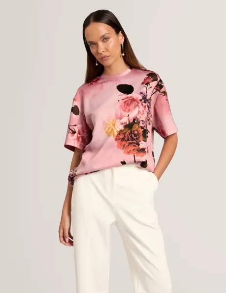 Ted Baker Satin T-Shirt Light Pink