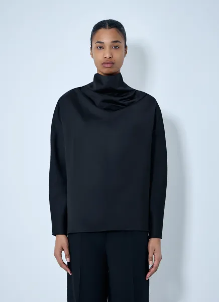 High-Neck Long Sleeve Top