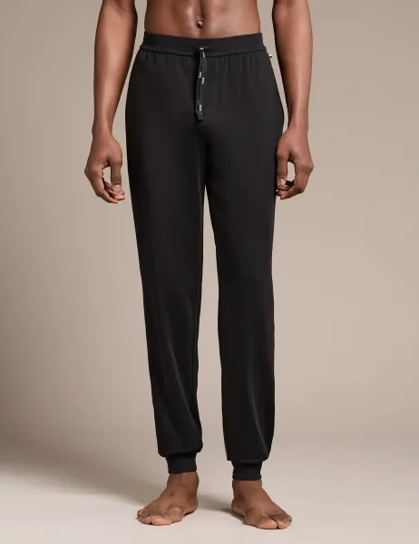 Boss Cotton Rich Cuffed Joggers Black