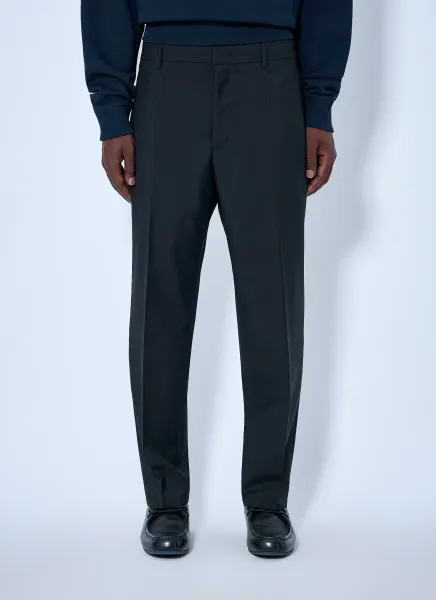 Tapered Cropped-Leg Trousers