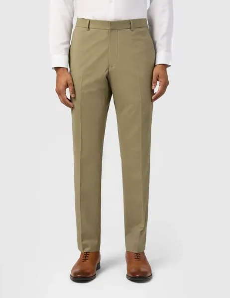 Ted Baker Slim Fit Wool Blend Suit Trousers Khaki