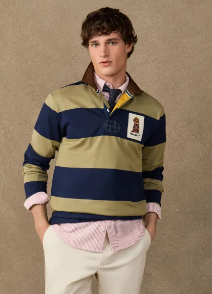Classic Fit Harry Striped Rugby Shirt