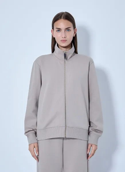 Max Mara High-Neck Zip Sweatshirt