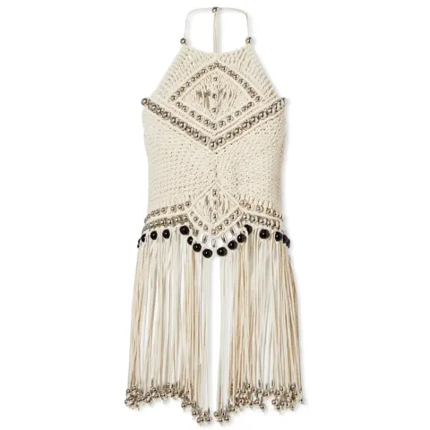 Beaded Macrame Top