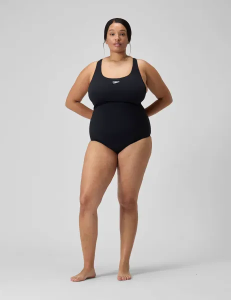 Speedo Plus Size Endurance+ Medalist One Piece Black