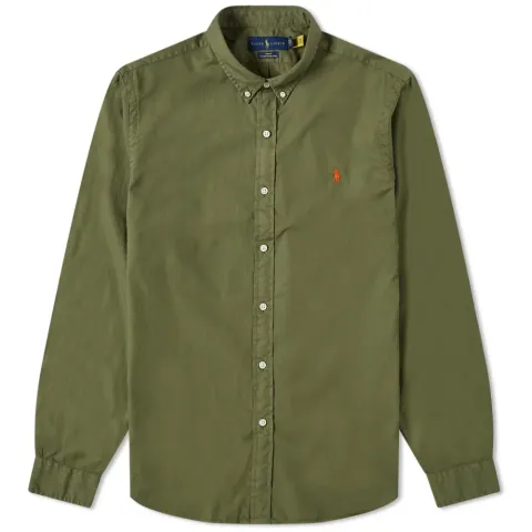 Garment Dyed Button Down Shirt